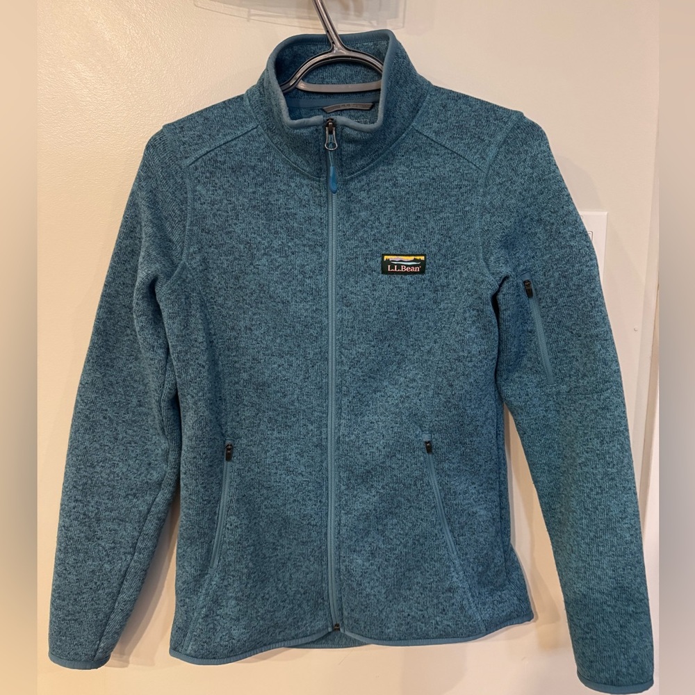 L.L. Bean Teal Full-Zip Fleece Jacket